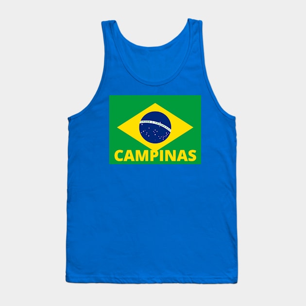 Campinas City in Brazilian Flag Tank Top by aybe7elf